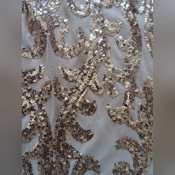 Lovely Day Women's Elegant Rose Gold Sequin Dress - Picture 2 of 9